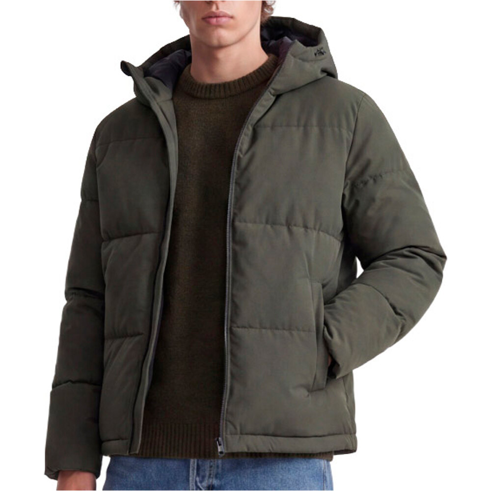 J&J chaquetas hombre JJGALAXY PUFFER JACKET VERDE vista detalle