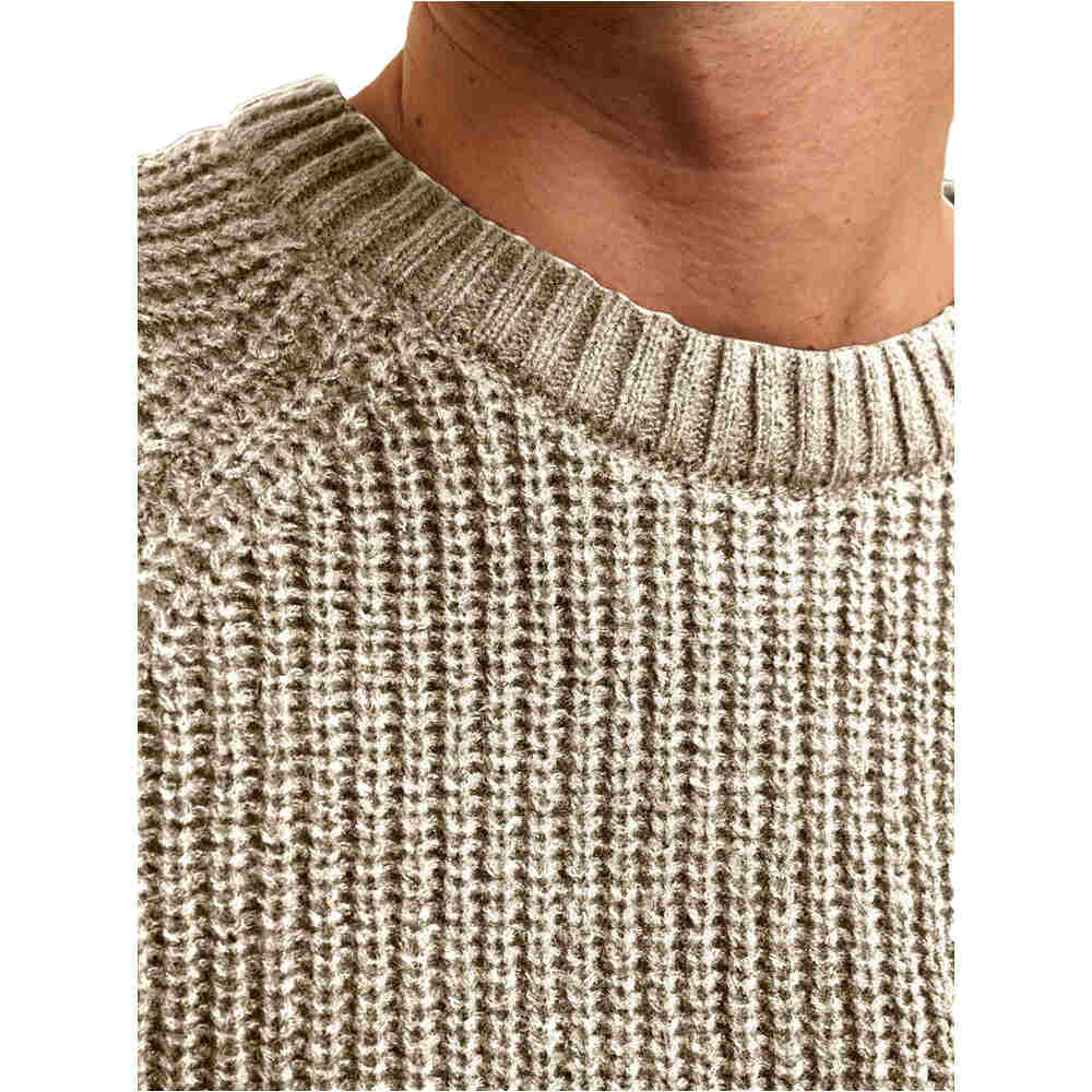 J&J jersey hombre KNIT CREW NECK MARRON vista detalle