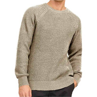 J&J jersey hombre KNIT CREW NECK MARRON vista frontal