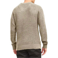 J&J jersey hombre KNIT CREW NECK MARRON vista trasera