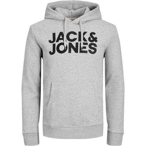 J&J JJECORP LARGE PRINT LOGO S HOOD NOOS gris