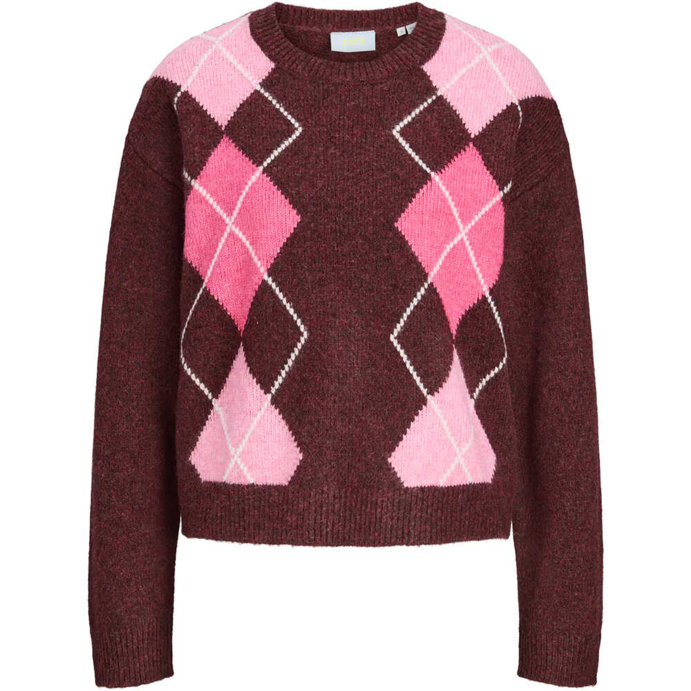 J&J sudadera mujer JXHARVI CREW NECK KNIT ROJO 03