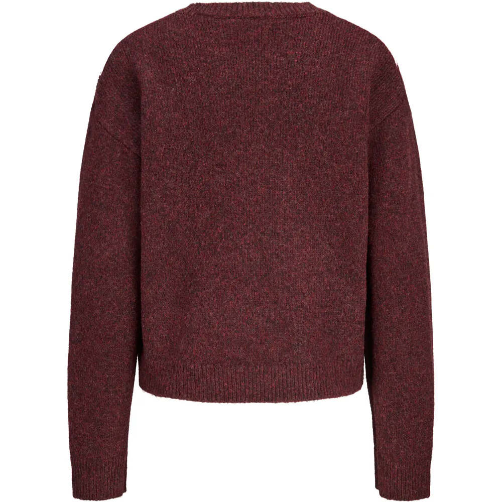 J&J sudadera mujer JXHARVI CREW NECK KNIT ROJO 04