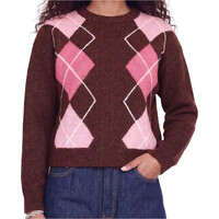J&J sudadera mujer JXHARVI CREW NECK KNIT ROJO vista frontal