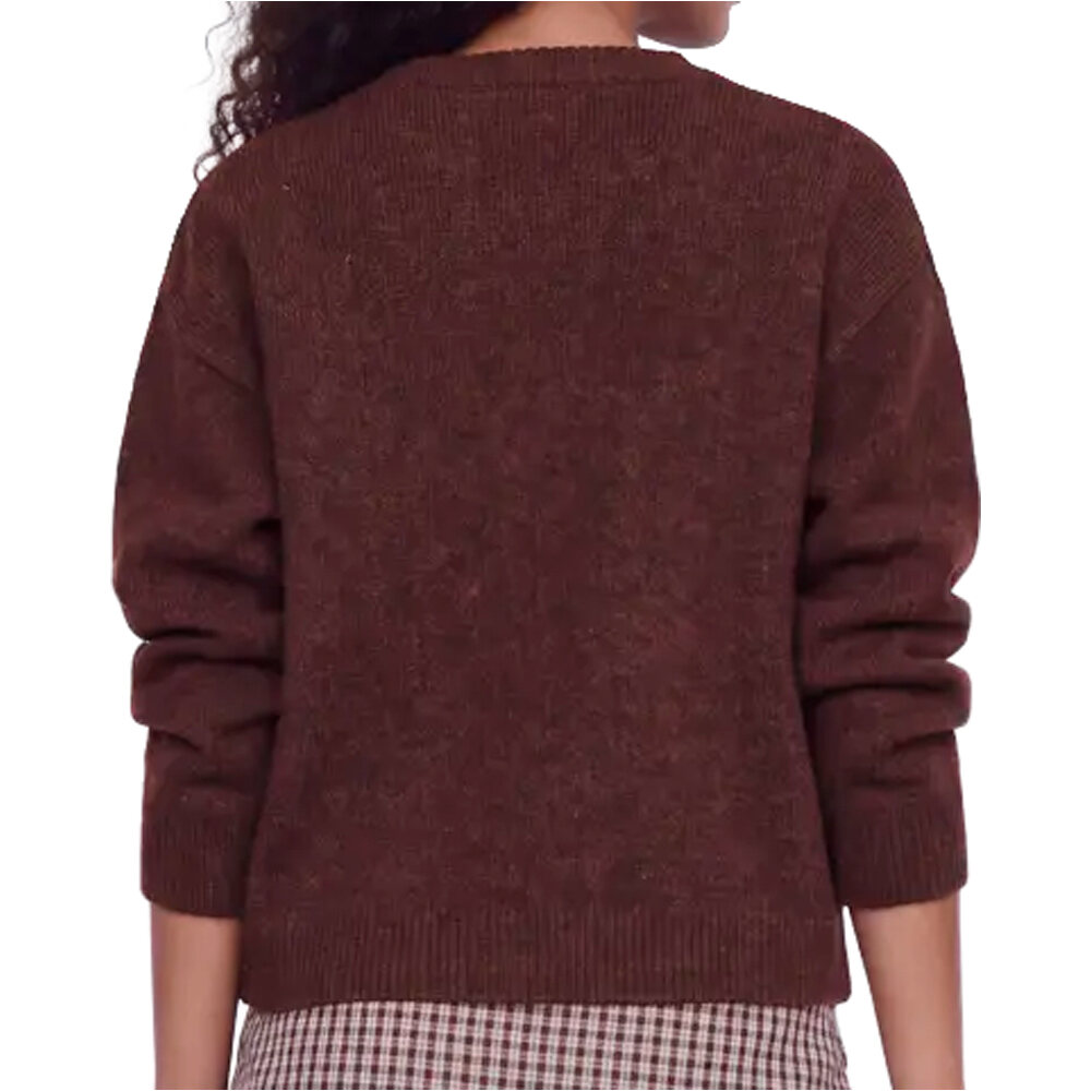J&J sudadera mujer JXHARVI CREW NECK KNIT ROJO vista trasera