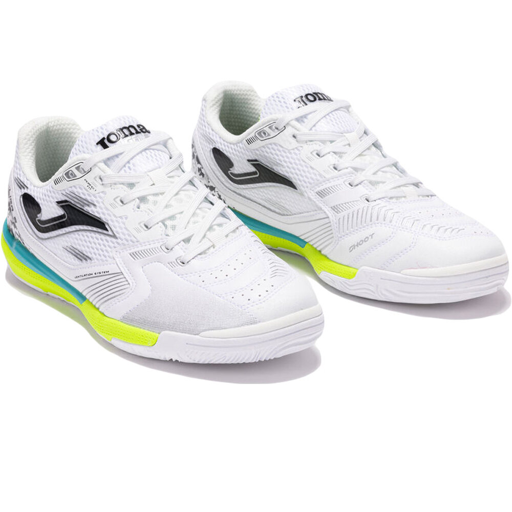 Joma botas fútbol sala LIGA 5 BLANCO lateral interior