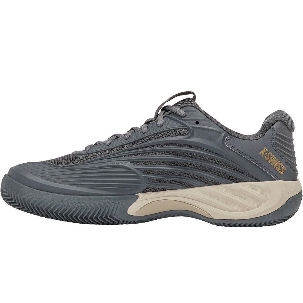 K-Swiss Zapatillas Tenis Hombre HYPERCOURT EXPRESS 3 CLAY GRIS vista trasera