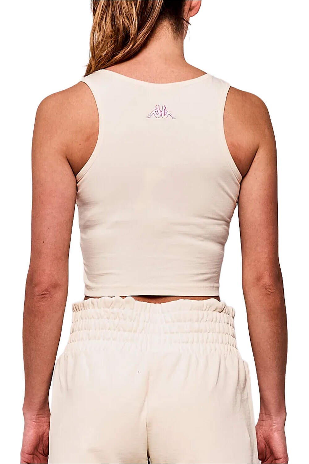 Kappa sujetadores deportivos AUTHENTIC STEW ORGANIC BLANCO vista trasera