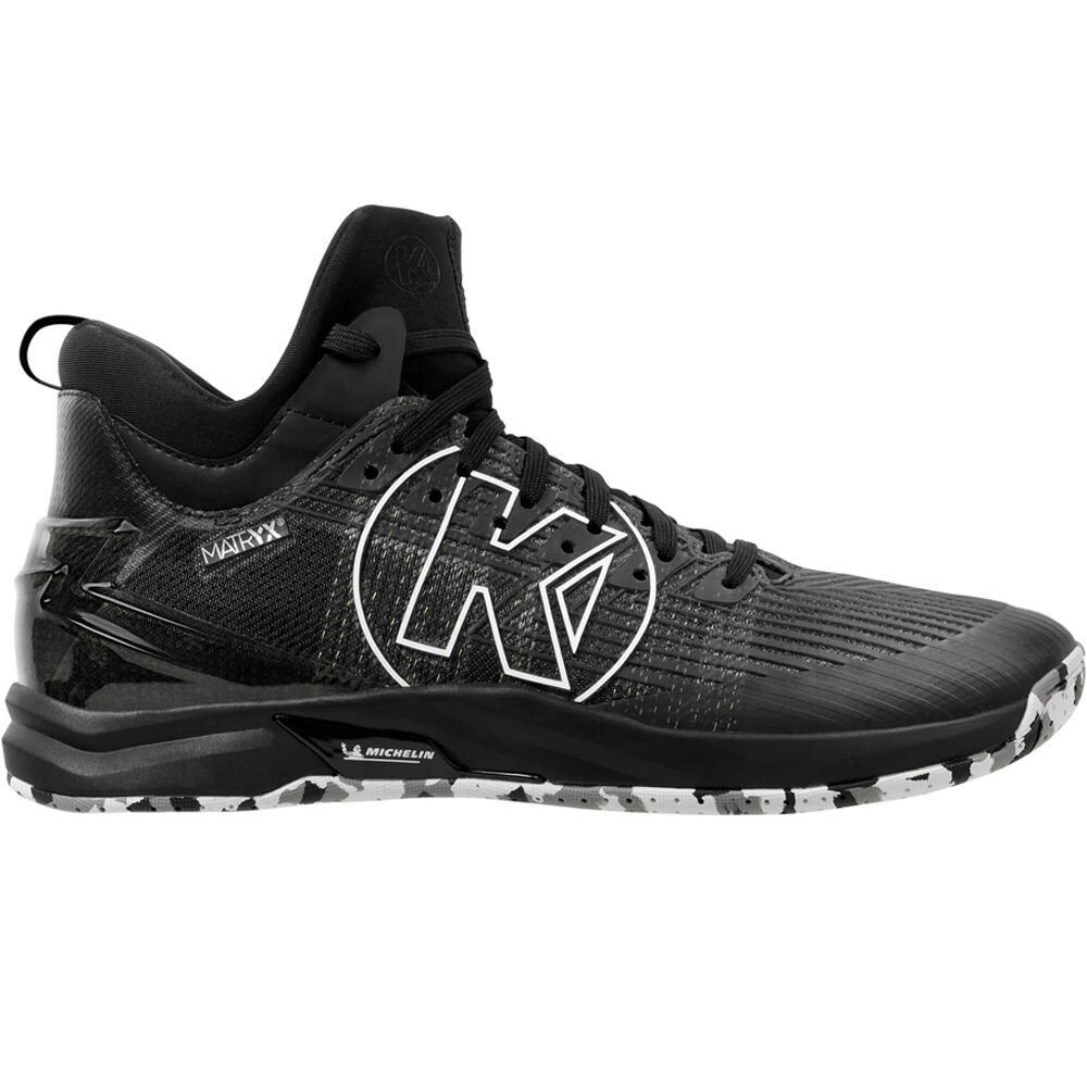 Kempa zapatilla indoor hombre ATTACK MID NEGRO lateral exterior