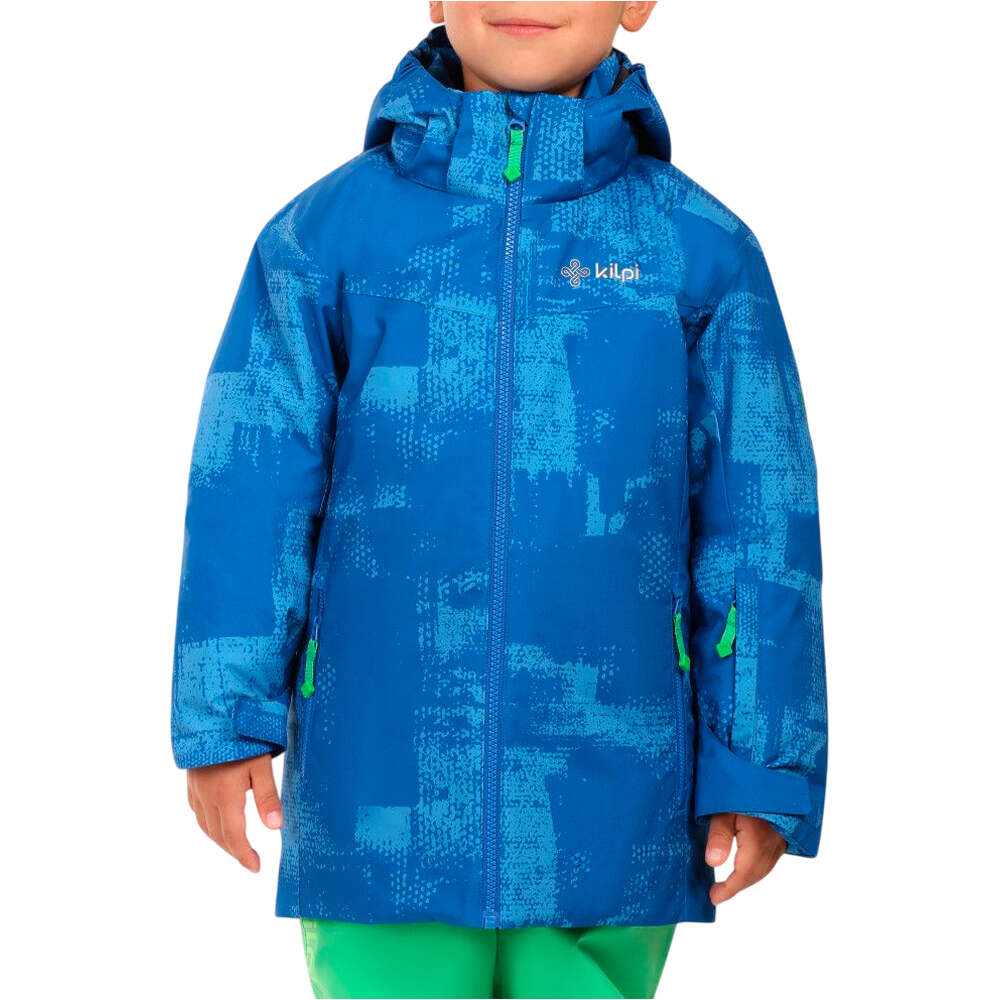 Kilpi chaqueta esquí infantil ATENI-JB AZUL vista frontal