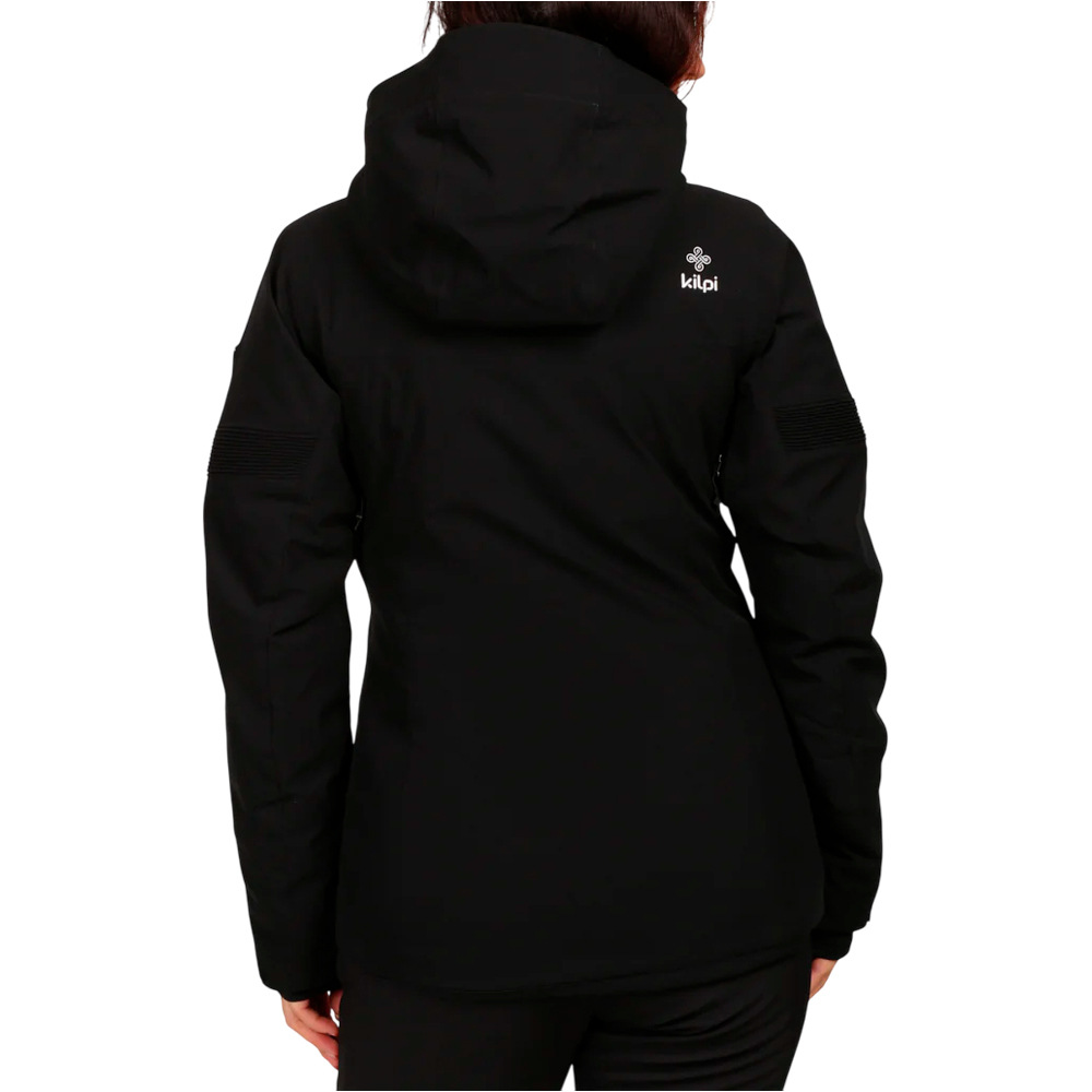 Kilpi chaqueta esquí mujer VALERA NEGRO vista trasera
