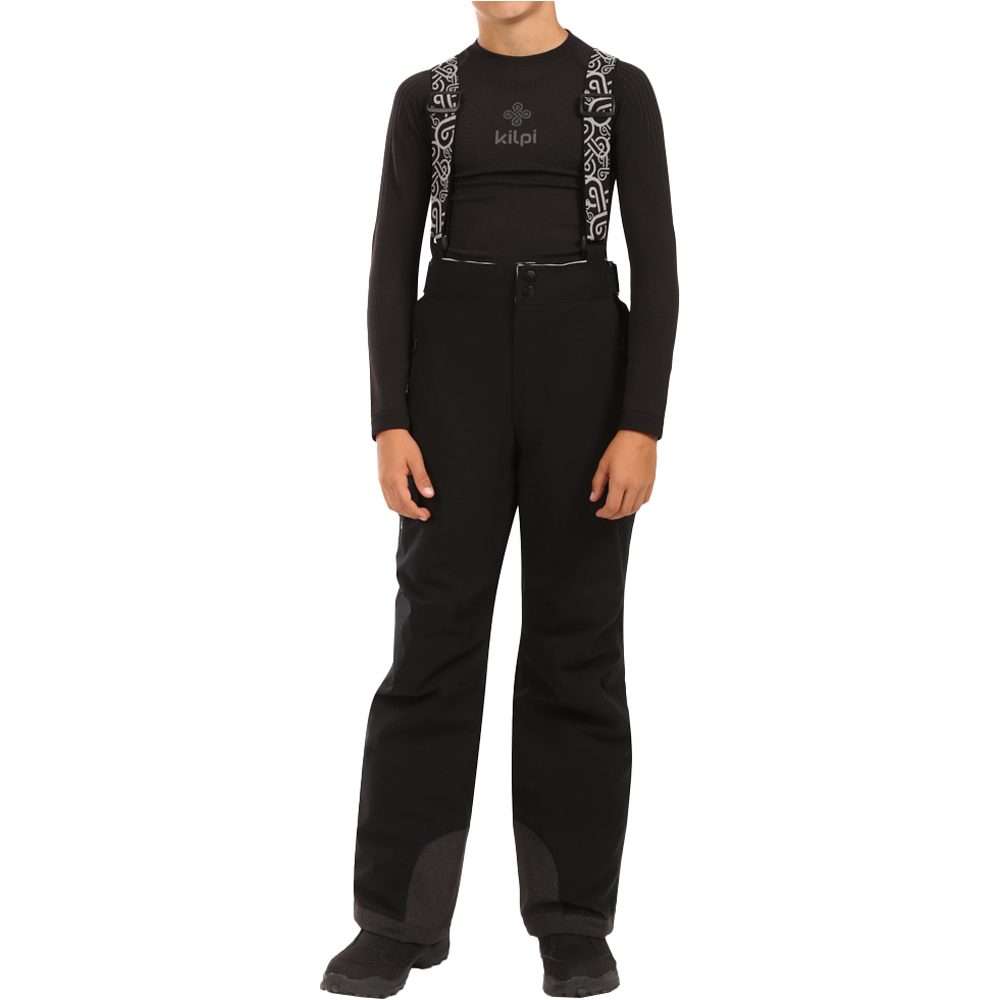 Kilpi pantalones esquí infantil MIMAS-J NEGRO vista frontal