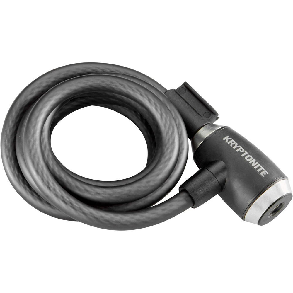 Kriptonics candado bicicleta Key Cable Flex 121812mmx180cm + Soporte  vista frontal
