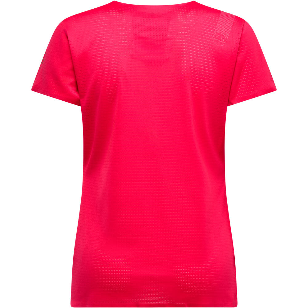 La Sportiva camiseta entrenamiento manga corta mujer PURE ROJO vista trasera