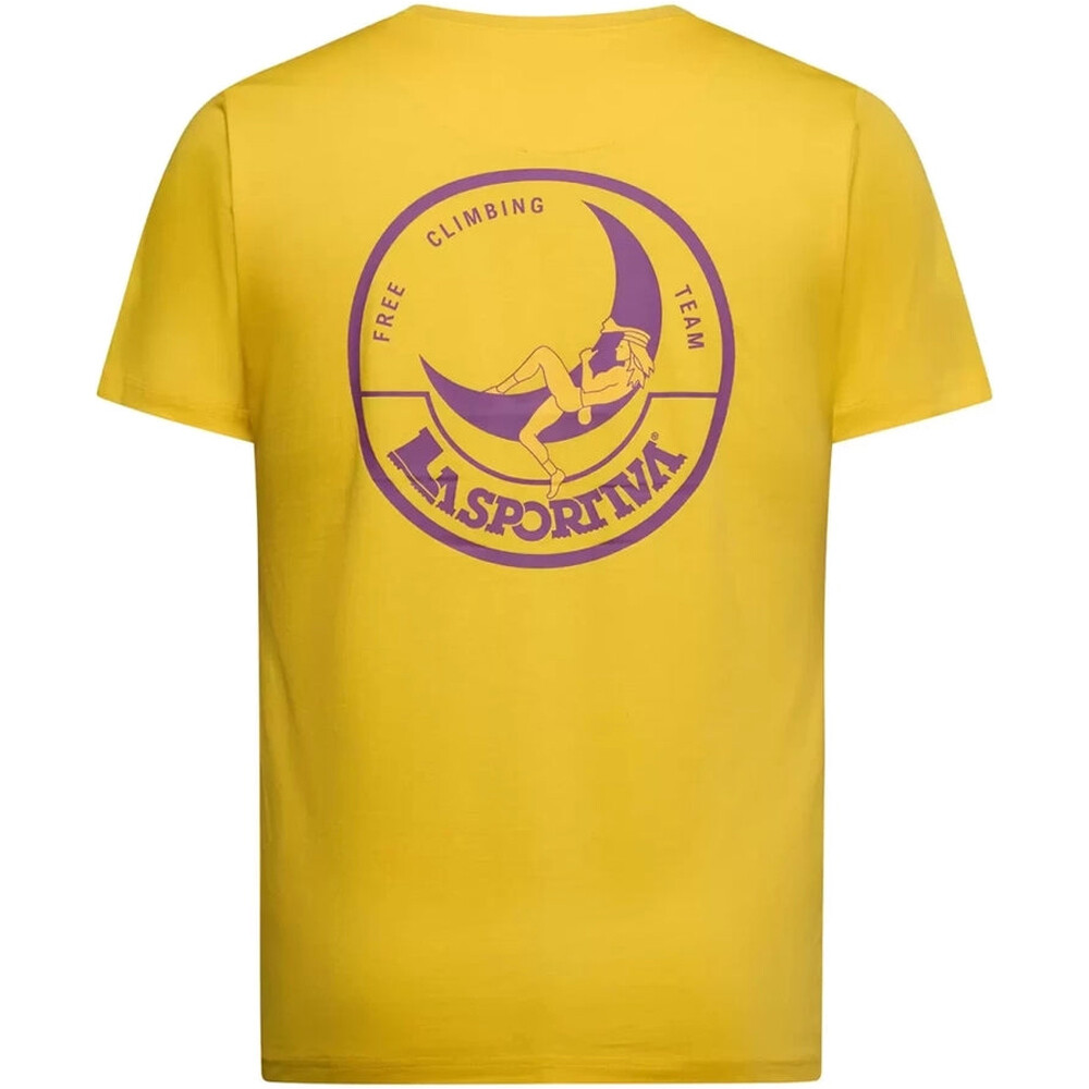 La Sportiva camiseta montaña manga corta hombre Climbing on the Moon T-Shirt M AMARILLO vista trasera