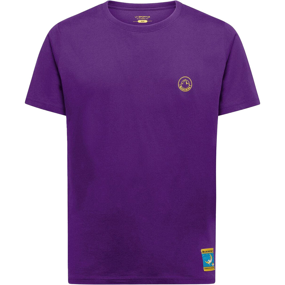 La Sportiva camiseta montaña manga corta hombre Climbing on the Moon T-Shirt M MORADO vista detalle