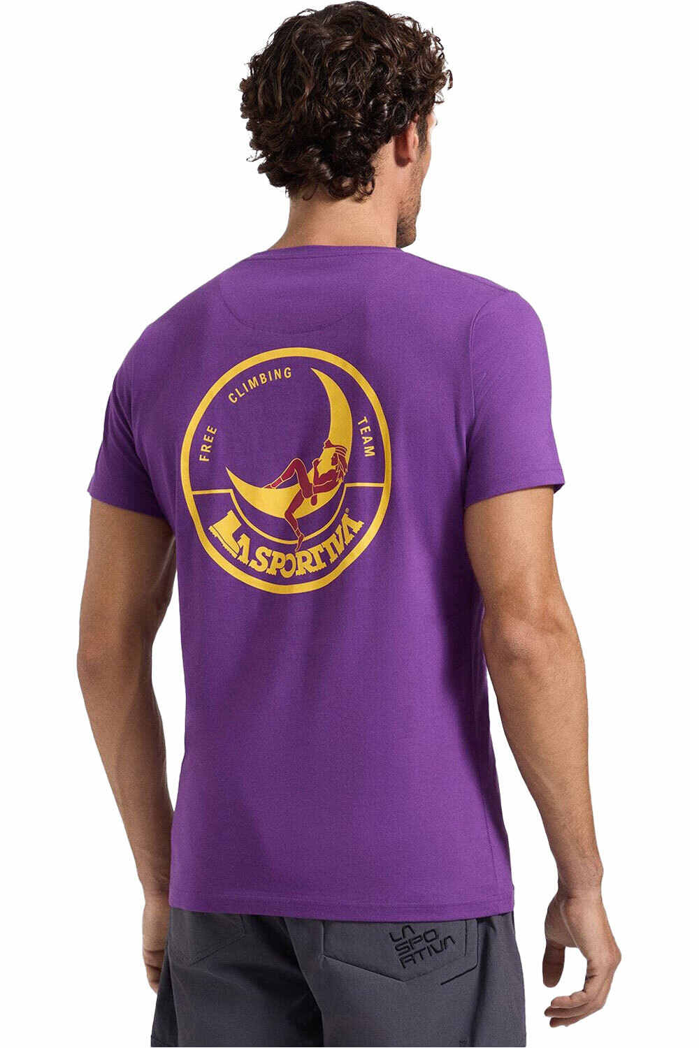 La Sportiva camiseta montaña manga corta hombre Climbing on the Moon T-Shirt M MORADO vista trasera