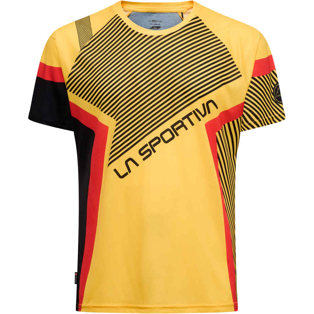 La Sportiva camiseta técnica manga corta hombre FLOW AMARILLO vista detalle