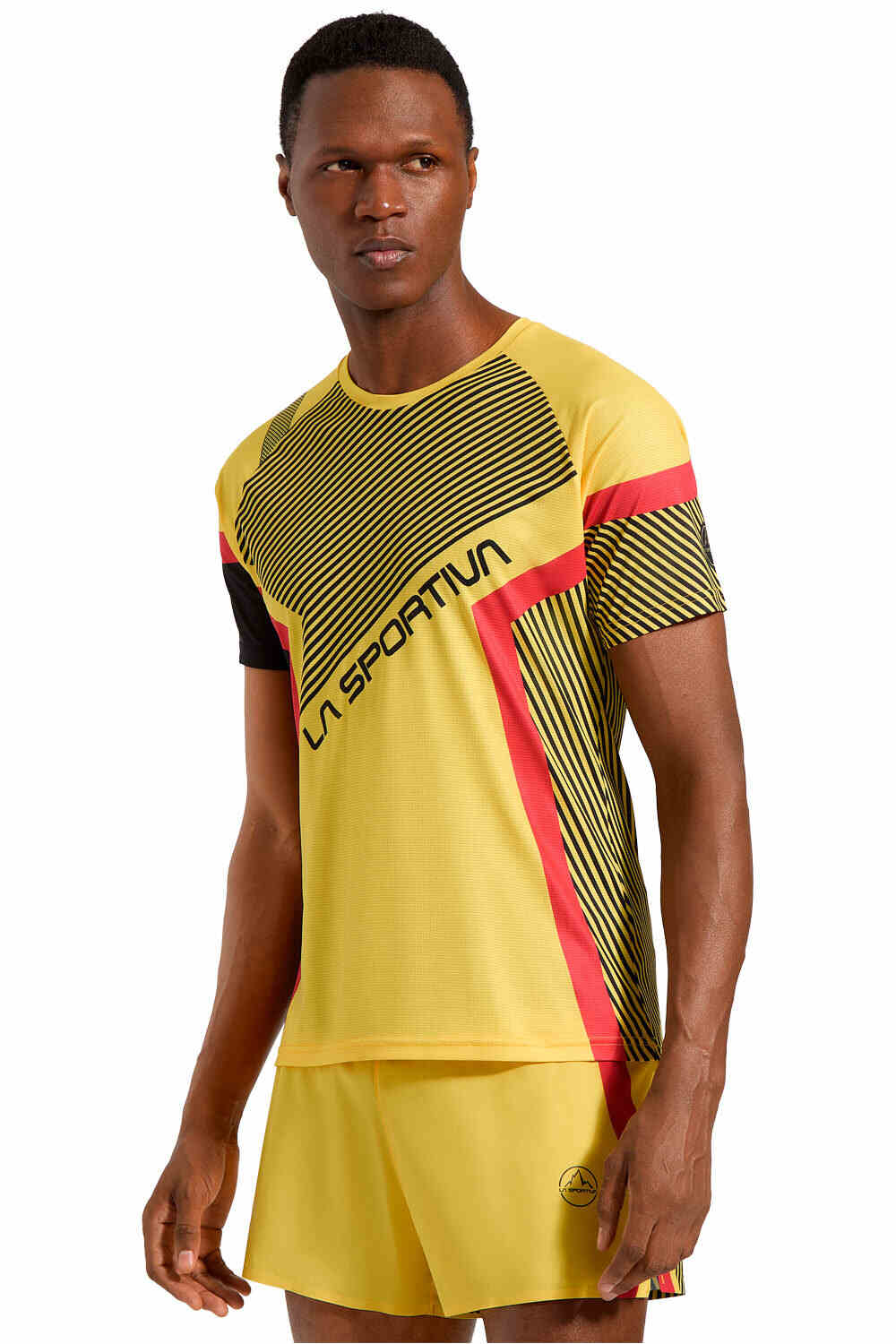 La Sportiva camiseta técnica manga corta hombre FLOW AMARILLO vista frontal