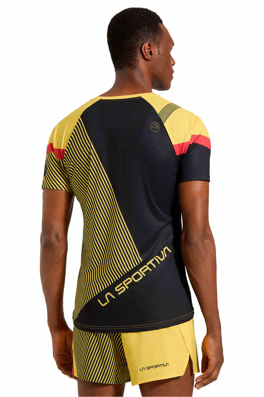 La Sportiva camiseta técnica manga corta hombre FLOW AMARILLO vista trasera