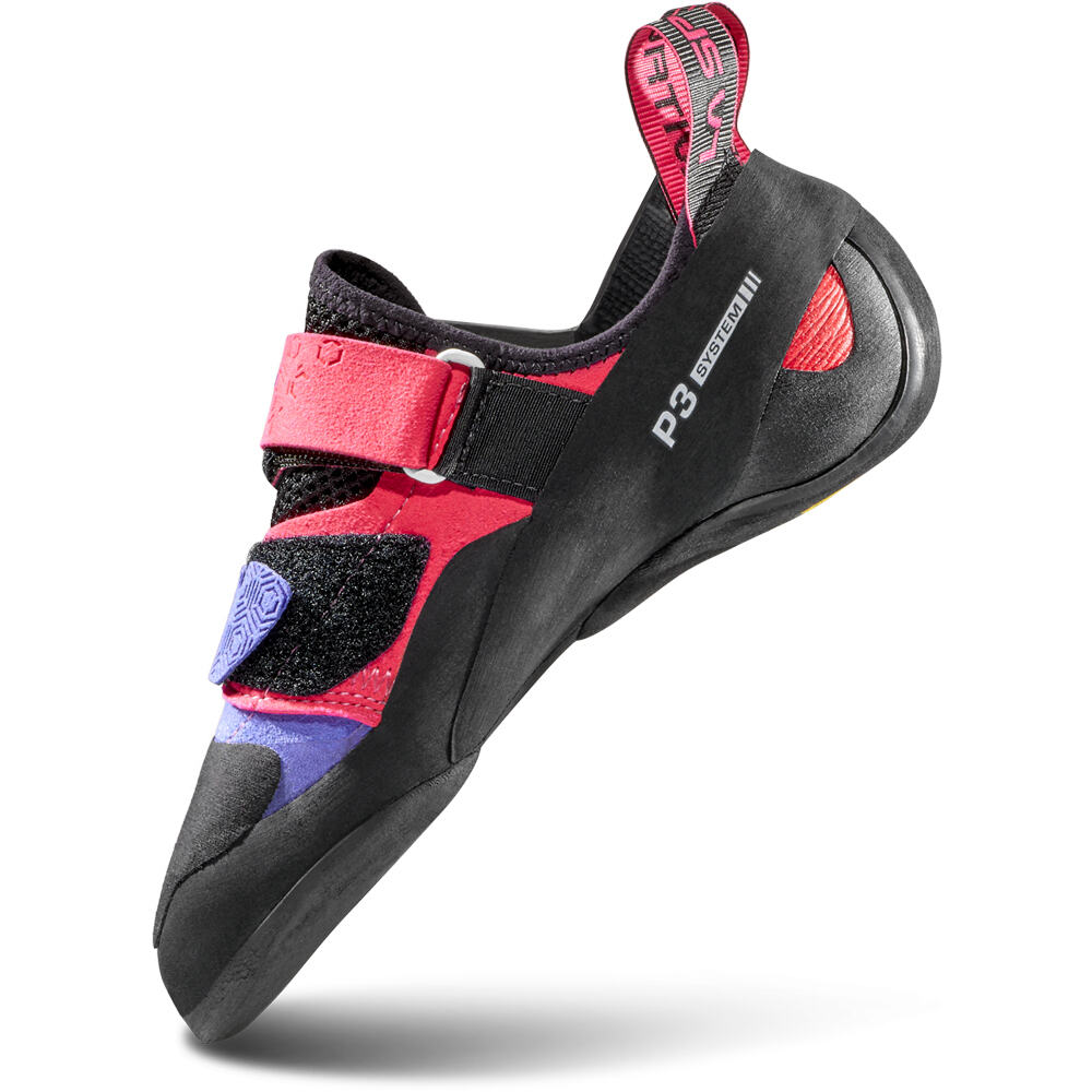 La Sportiva pies de gato KUBO NEGRO vista trasera