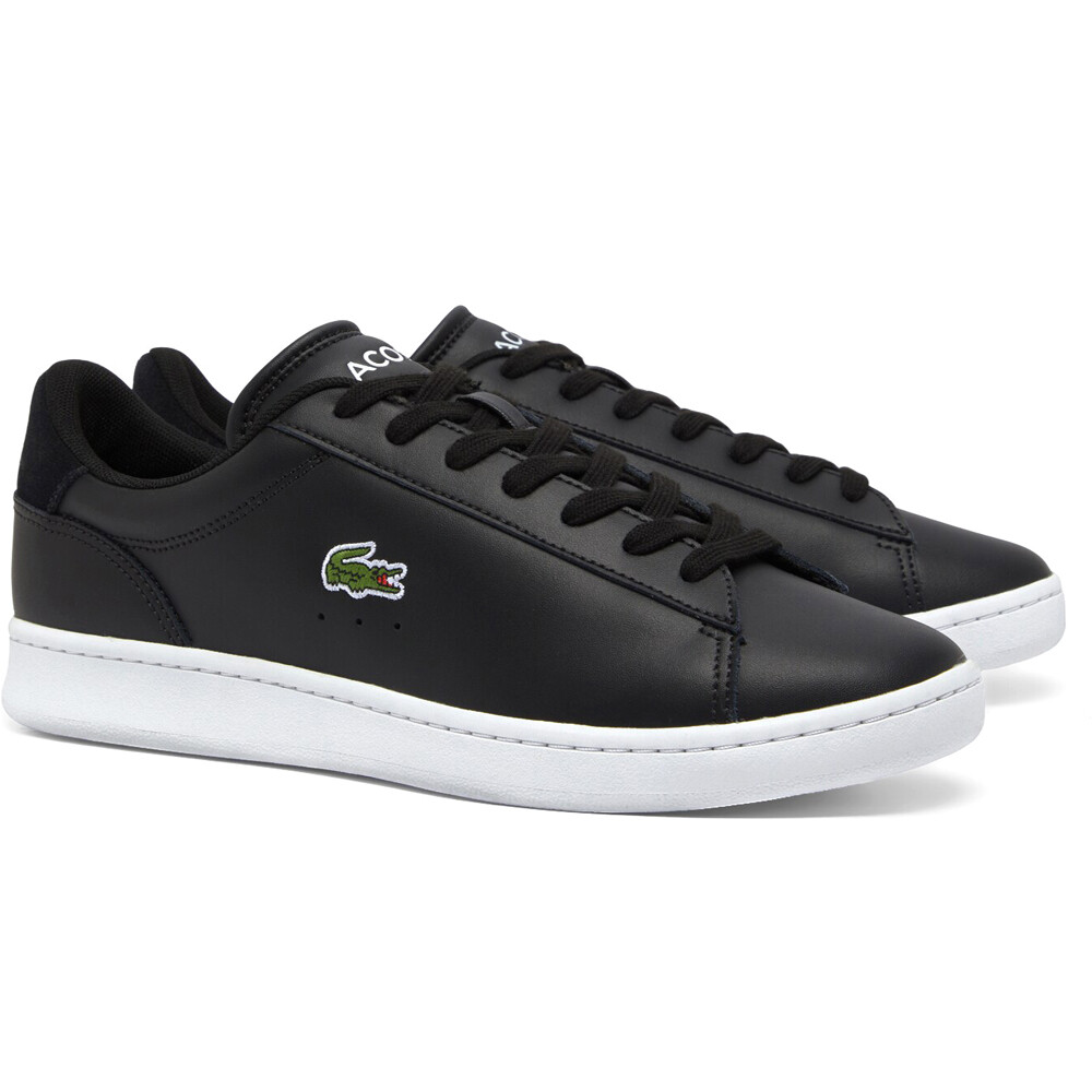 Lacoste zapatilla moda hombre CARNABY SET NEGRO lateral interior