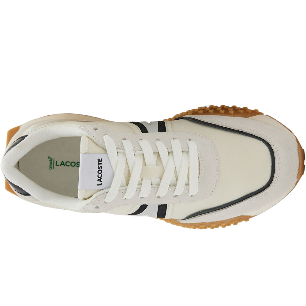 Lacoste zapatilla moda mujer SPIN DELUXE LEATHER BLANCO vista trasera