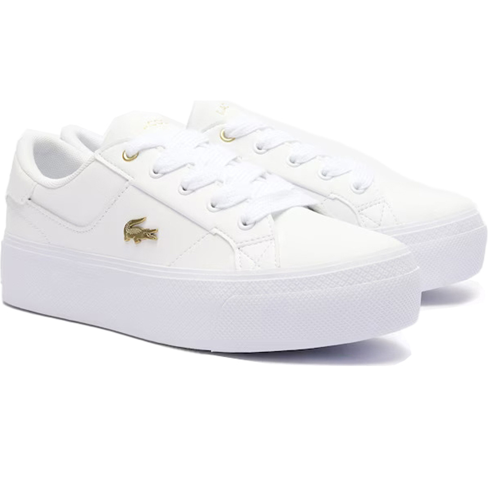 Lacoste zapatilla moda mujer ZIANE PLATFORM 124 BLANCO puntera
