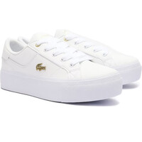 Lacoste zapatilla moda mujer ZIANE PLATFORM 124 BLANCO puntera