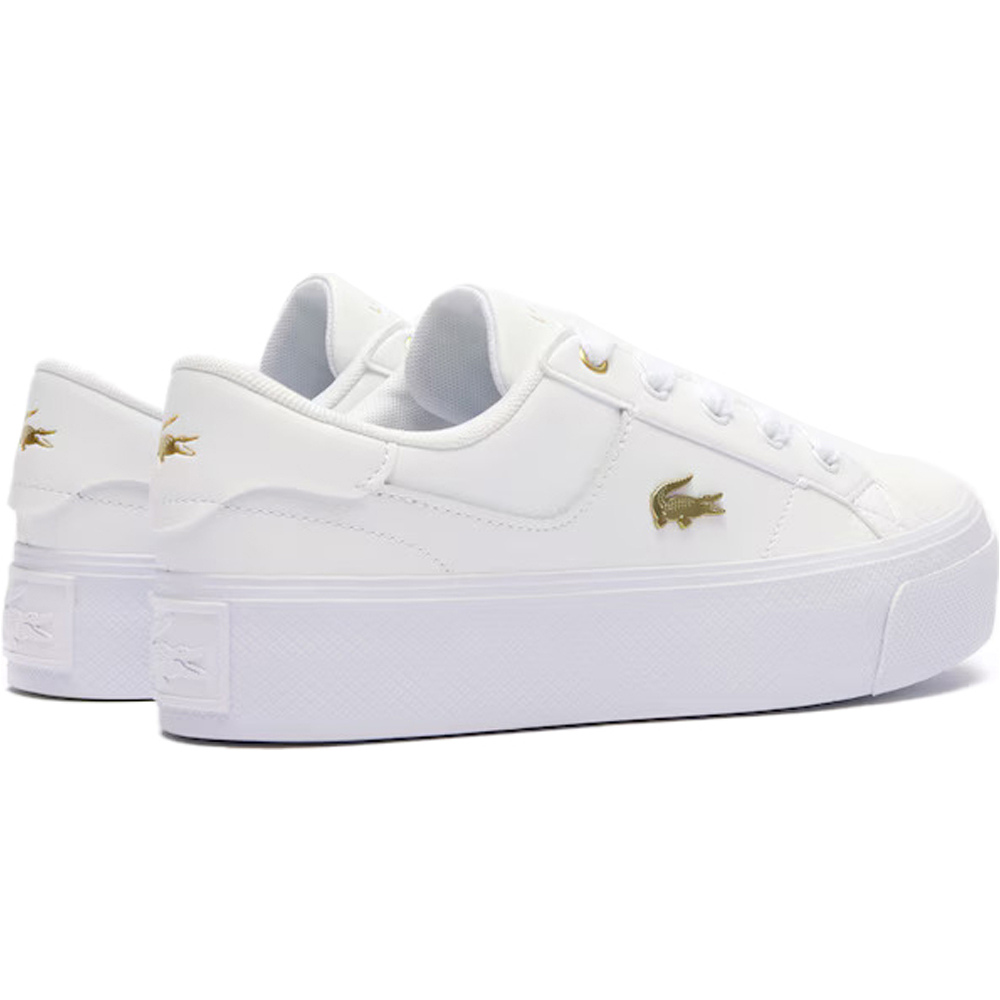 Lacoste zapatilla moda mujer ZIANE PLATFORM 124 BLANCO vista superior