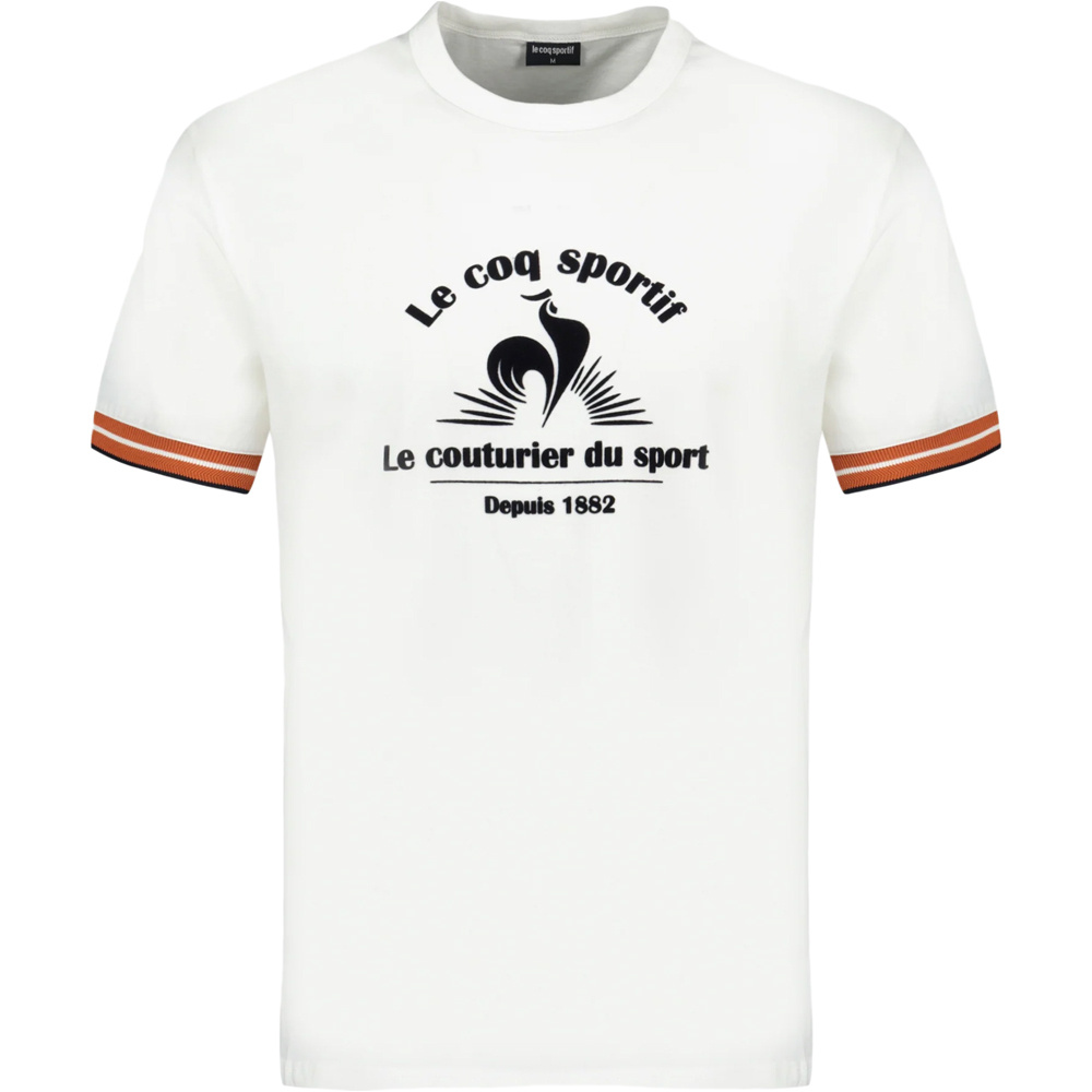 Le Coq Sportif camiseta manga corta hombre HERITAGE BLANCO vista detalle