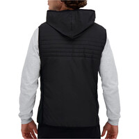 Le Coq Sportif chalecos hombre HYBRIDE DOUDOUNE SL HOOD N1 NEGRO vista trasera
