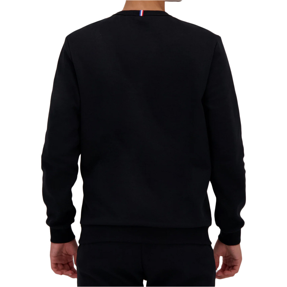 Le Coq Sportif sudadera hombre ESSENTIALS NEGRO vista trasera