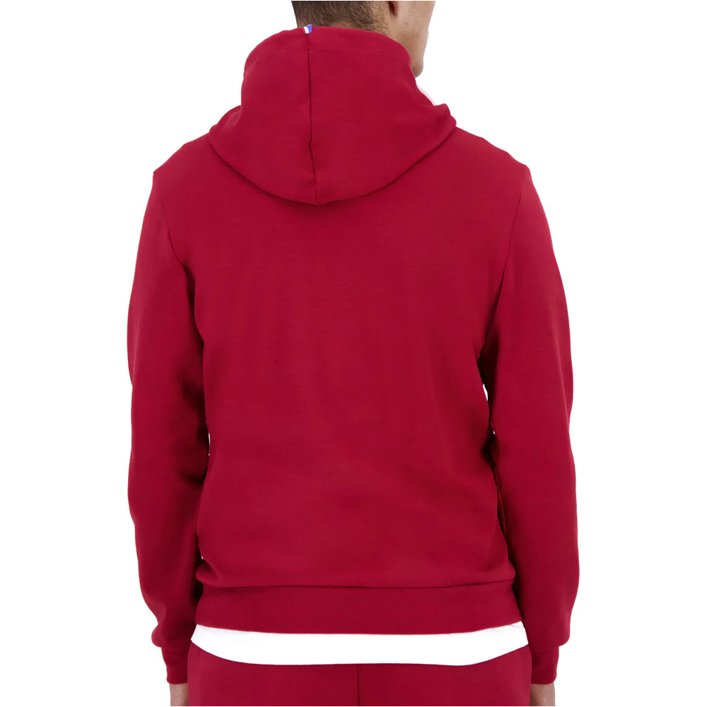Le Coq Sportif sudadera hombre ESSENTIALS ROJO vista trasera