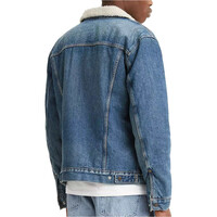 Levi'S chaquetas hombre TYPE 3 SHERPA TRUCKER MED AZUL vista trasera