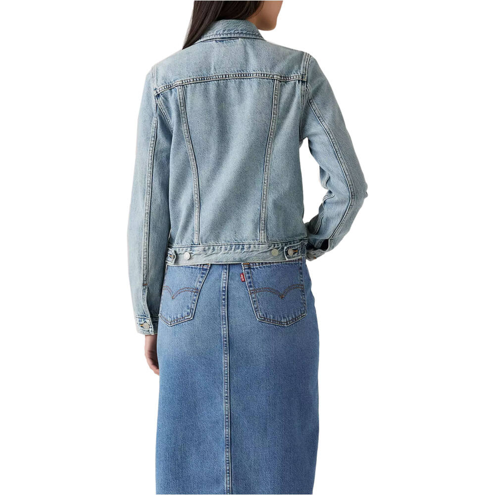 Levi'S chaquetas mujer ORIGINAL TRUCKER MED AZUL vista trasera