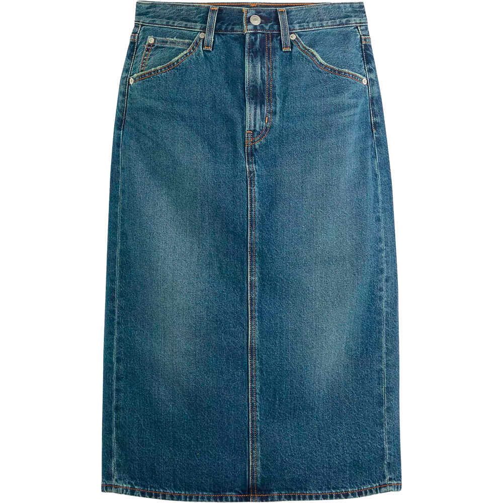 Levi'S faldas mujer HR BACK SLIT SKIRT MED INDIGO - WORN IN  04