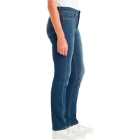 Levi'S pantalón mujer 314 SHAPING STRAIGHT DARK INDIGO - WORN IN  vista detalle