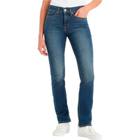 Levi'S pantalón mujer 314 SHAPING STRAIGHT DARK INDIGO - WORN IN  vista frontal