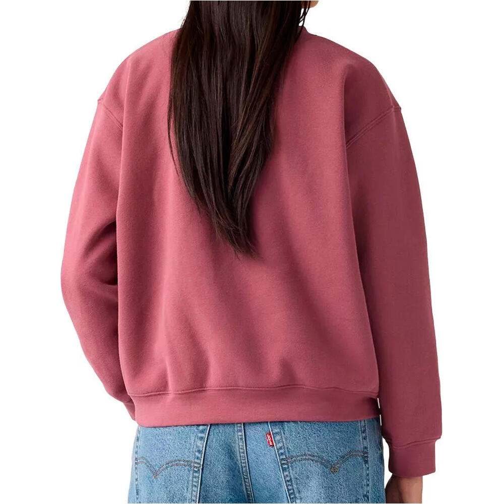 Levi'S sudadera mujer EVERYDAY CRUSHED BERRY ROJO vista trasera