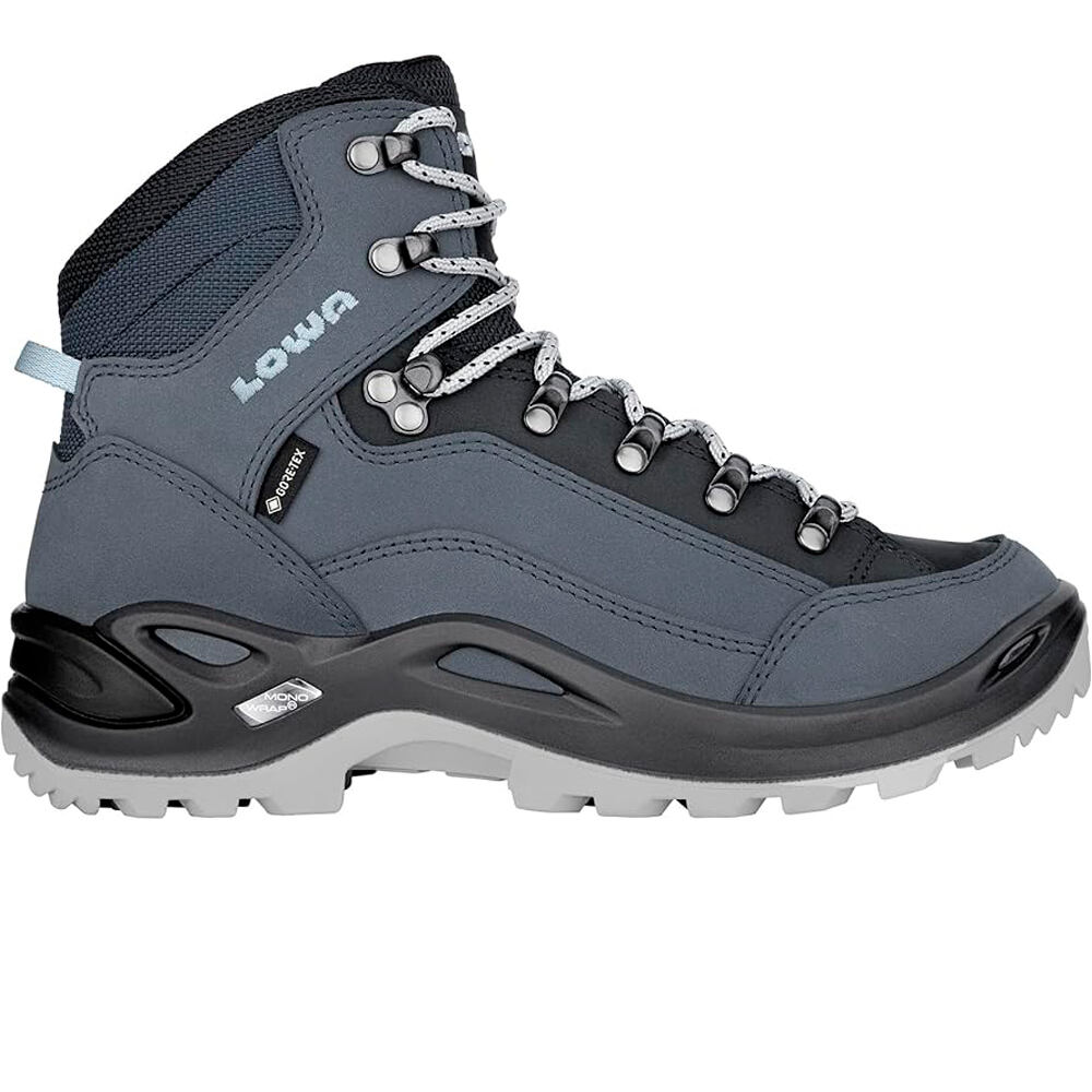 Lowa bota trekking mujer RENEGADE GTX MID GRIS lateral exterior