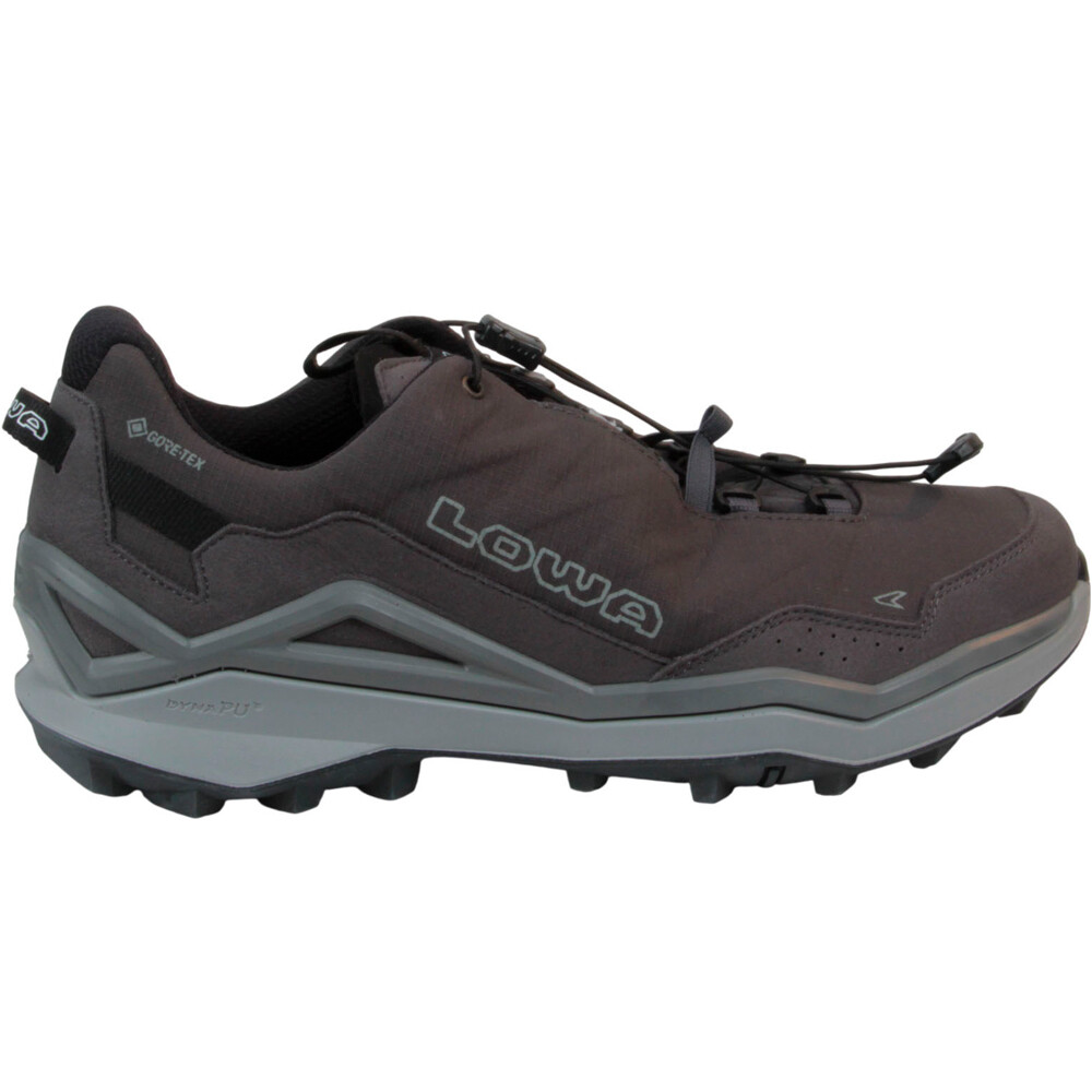 Lowa zapatilla trekking hombre MADDOX PRO GORE-TEX LO SL GRIS lateral exterior