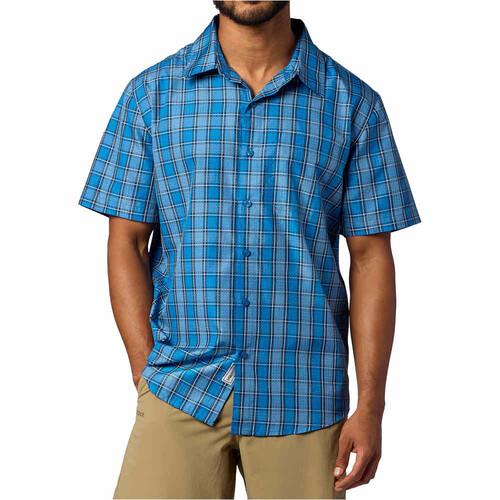 Marmot camisa montaña manga corta hombre AIREXCHANGE AZUL