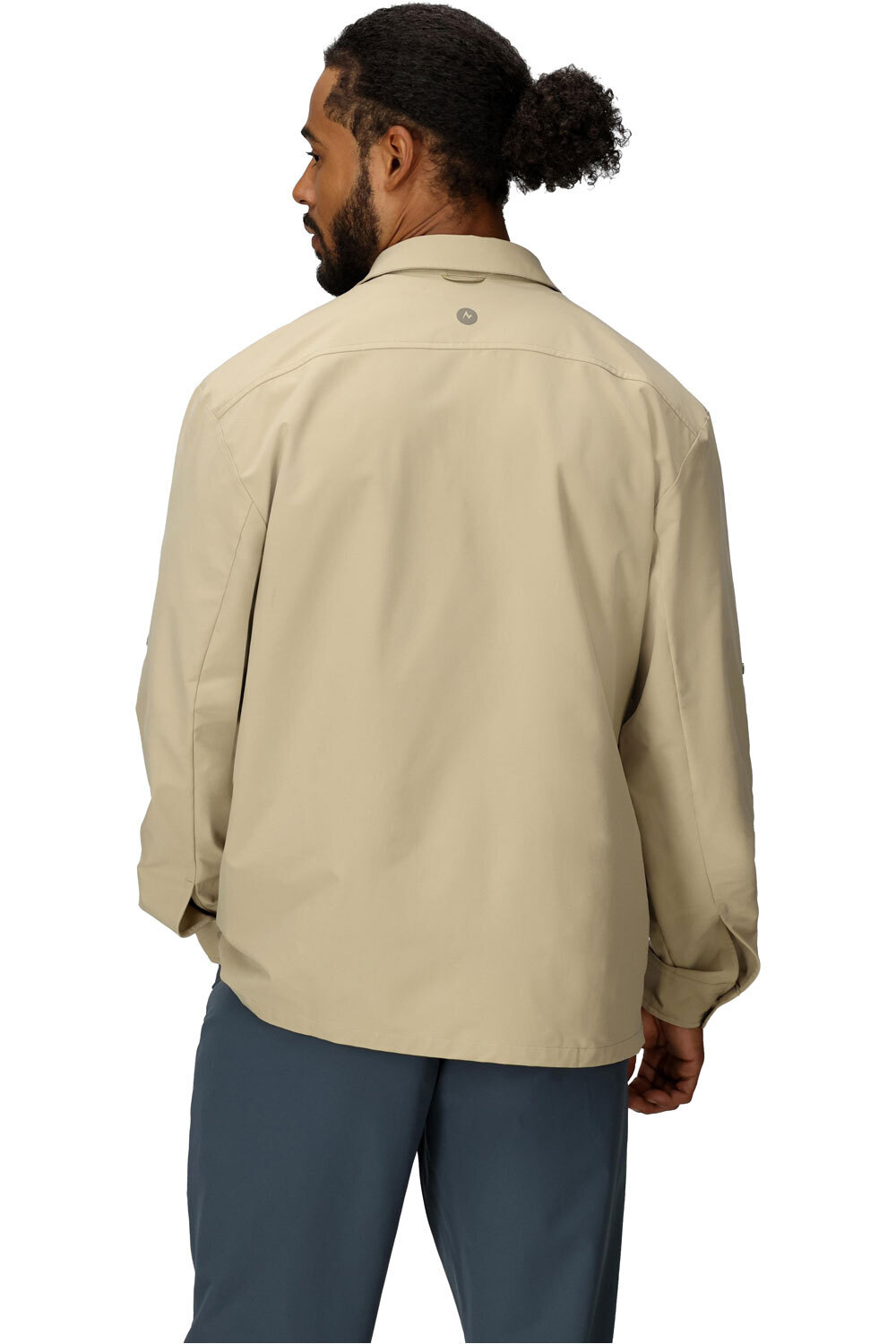 Marmot camisa montaña manga larga hombre AIREXCHANGE SOLARSHIELD GRIS vista trasera