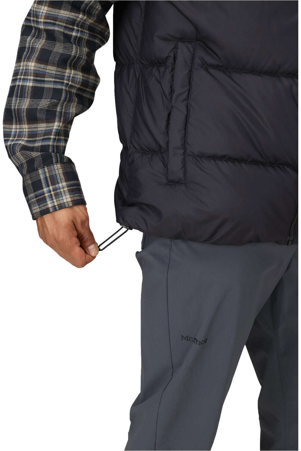 Marmot chaleco outdoor hombre GUIDES DOWN NEGRO vista detalle