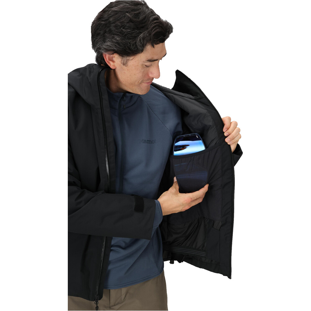 Marmot chaqueta esquí hombre LIGHTRAY GORE-TEX NEGRO vista detalle