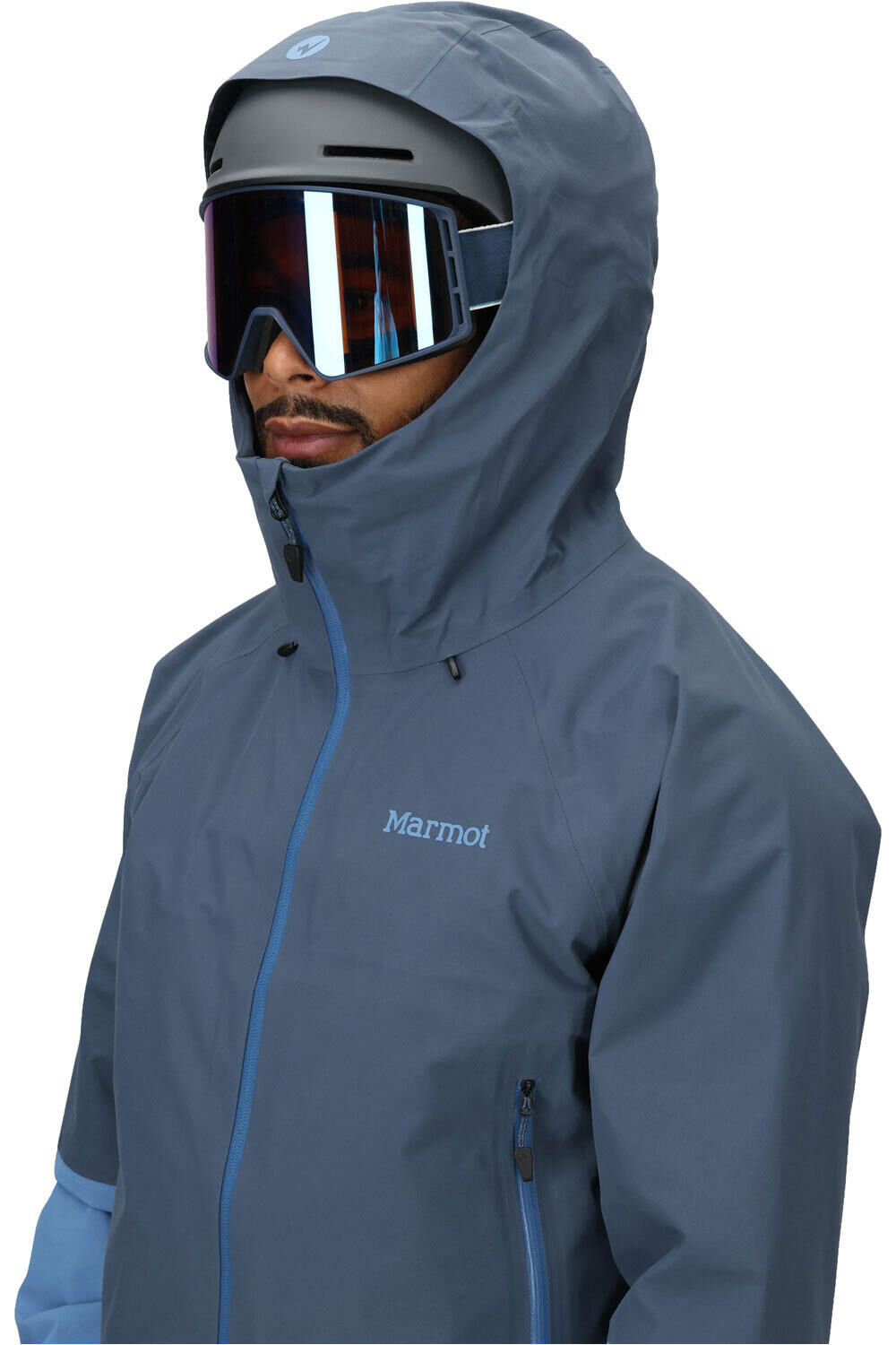 Marmot chaqueta esquí hombre ORION GORE-TEX AZUL vista detalle