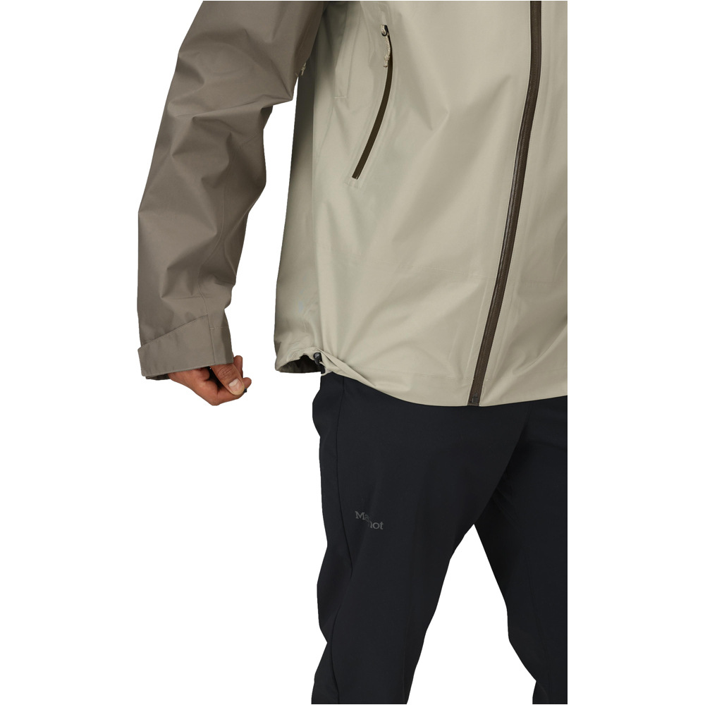 Marmot chaqueta impermeable hombre MINIMALIST PERTEX MARRON vista detalle