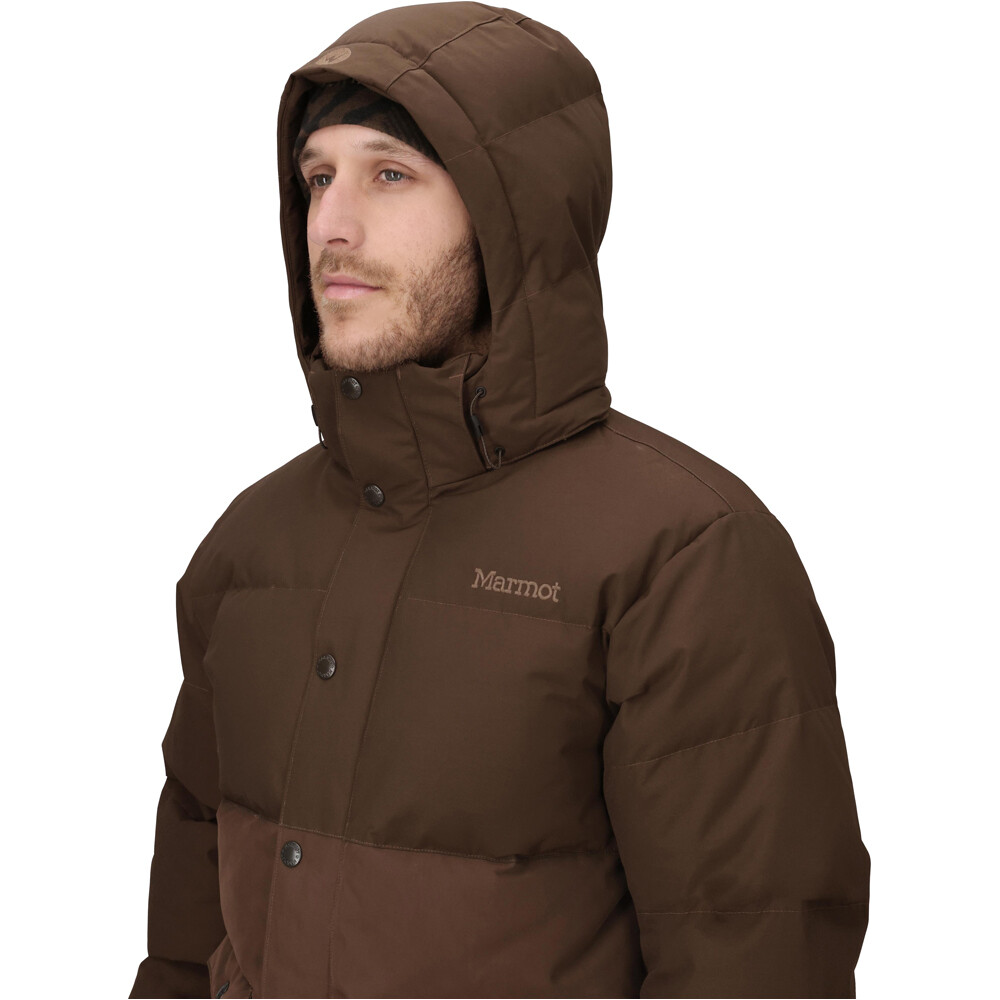 Marmot chaqueta impermeable insulada hombre FORDHAM MARRON vista detalle