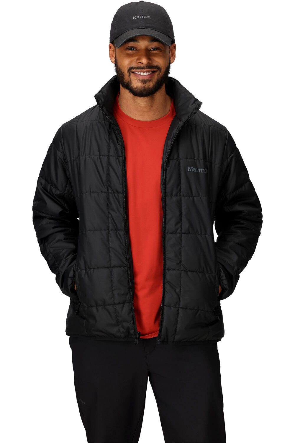 Marmot chaqueta impermeable insulada hombre MINIMALIST PERTEX 3-IN-1 NEGRO vista detalle